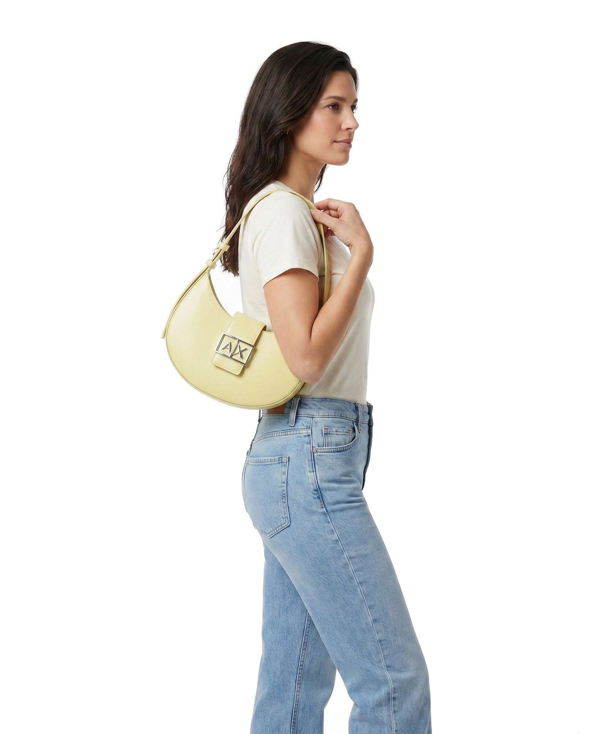 Armani Exchange Logo Buckle Shoulder Bag