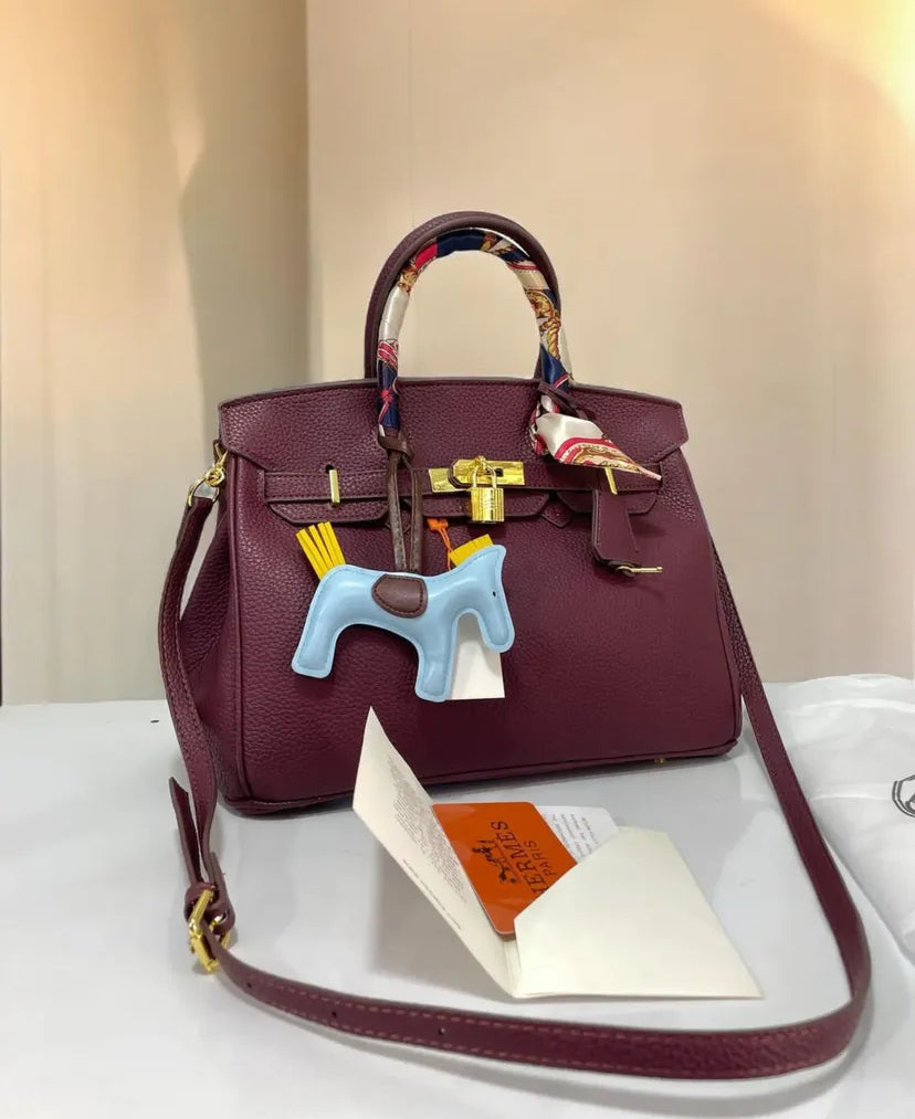 Hermès Birkin Style Bag
– With Mini H Wallet