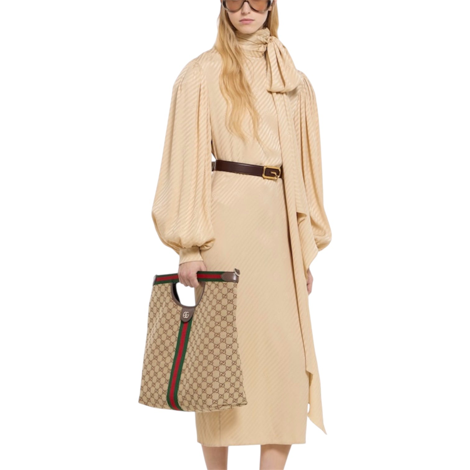 Gucci Ophidia GG Supreme Tote Bag with Pouch