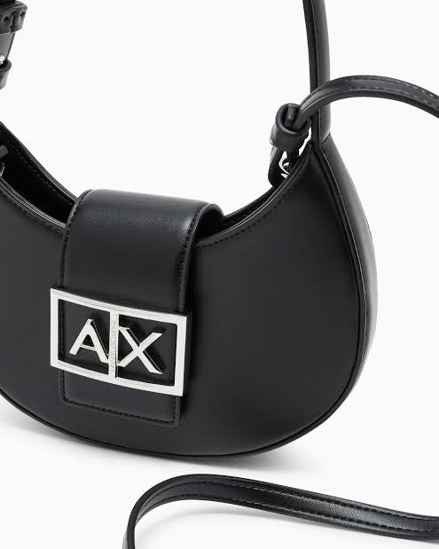 Armani Exchange Logo Buckle Shoulder Bag