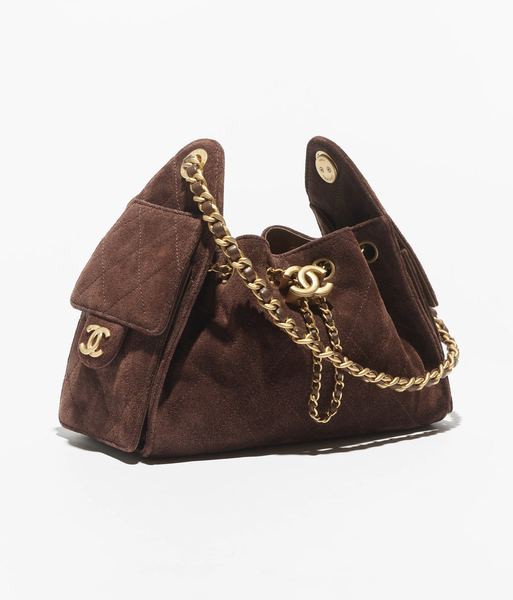 Chanel 25 Small Handbag Suede Calfskin & Gold-Tone Metal