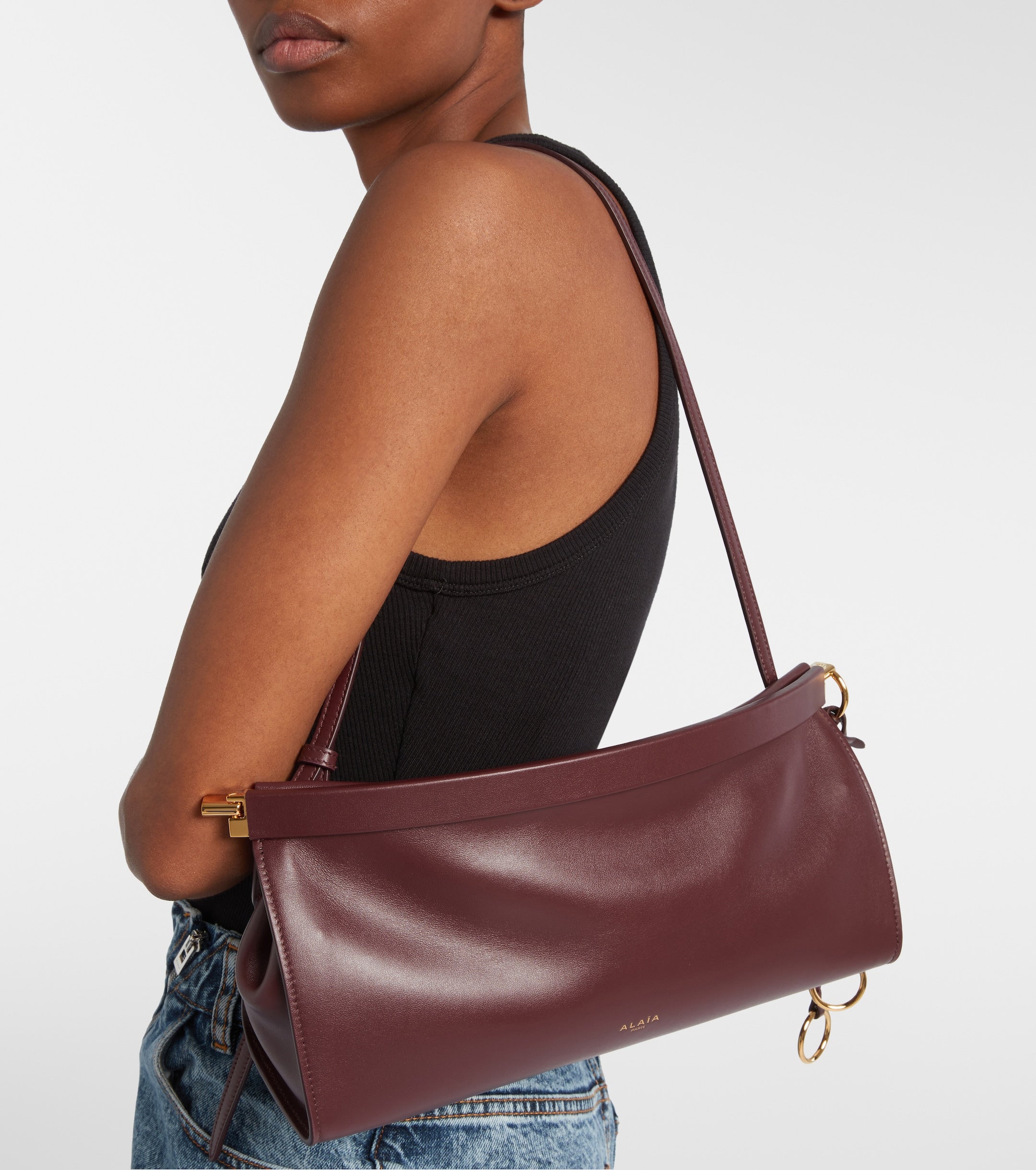 Alaïa Le Click Small Leather Shoulder Bag