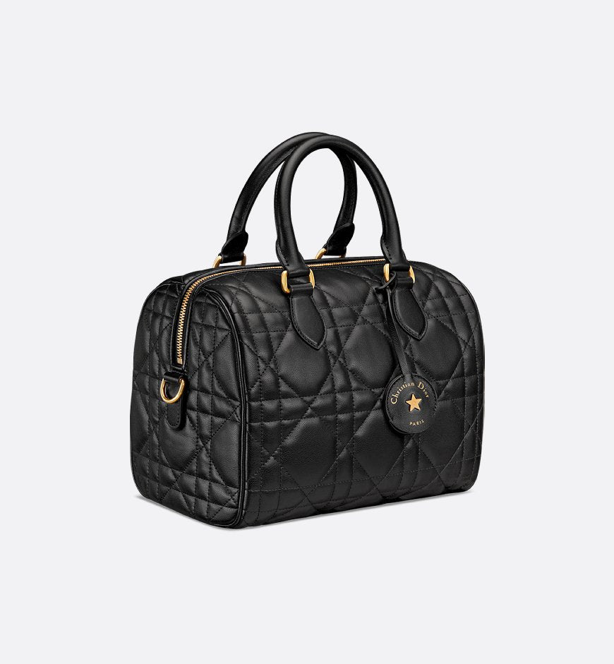 CHRISTIAN DIOR Lady D-Joy Bowling Bag in Cannage Lambskin