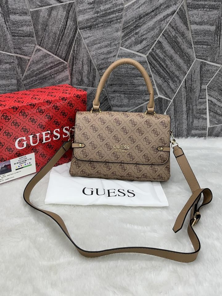 Guess Logo Print Satchel