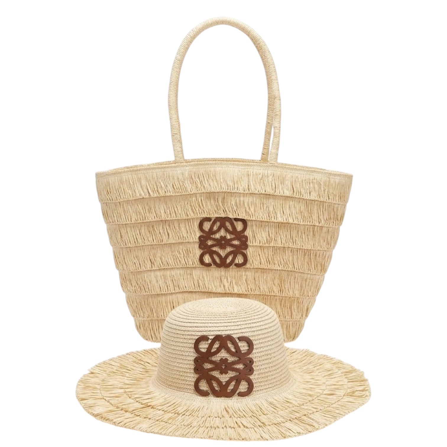 Loewe Raffia Beach Tote & Hat Set