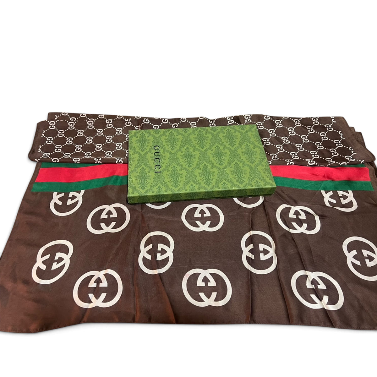 Gucci GG Monogram Web Stripe Scarf