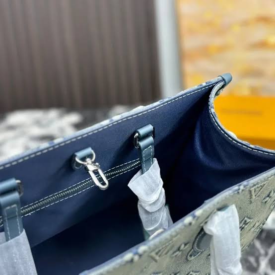 Louis Vuitton OnTheGo MM Monogram Denim Tote Bag