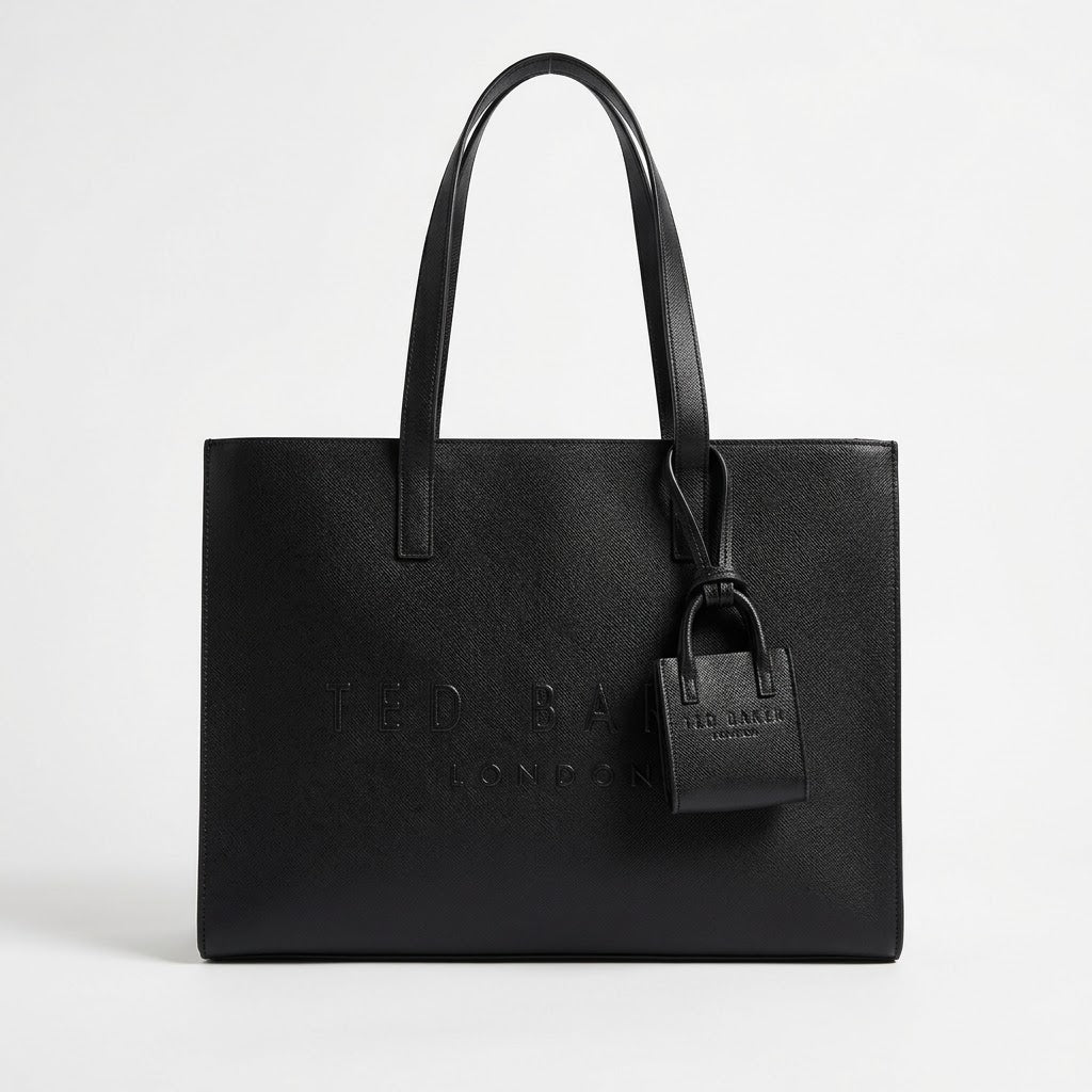 Ted Baker Saffiano Tote Bag with Mini Bag Charm