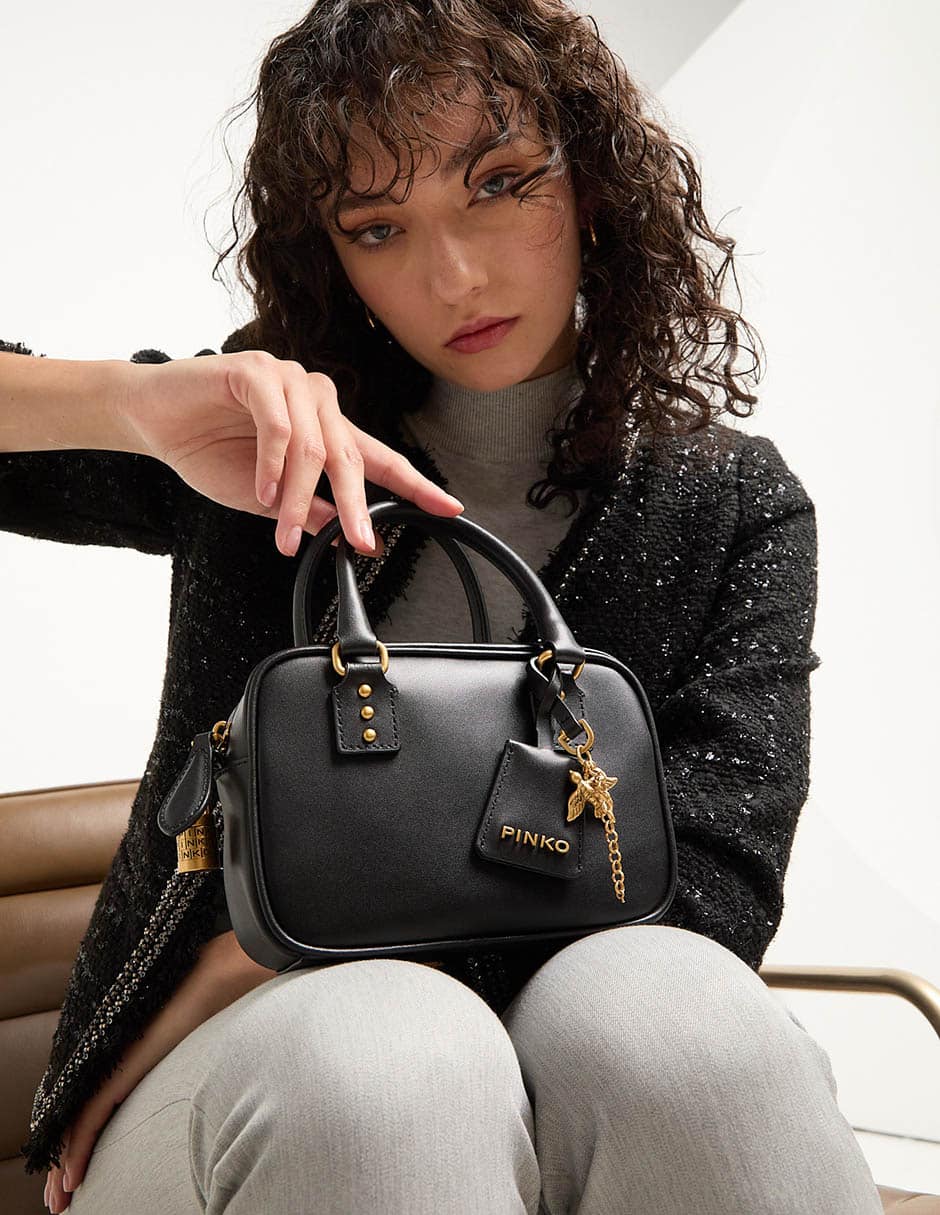 PINKO Leather Shoulder Bag Bowling