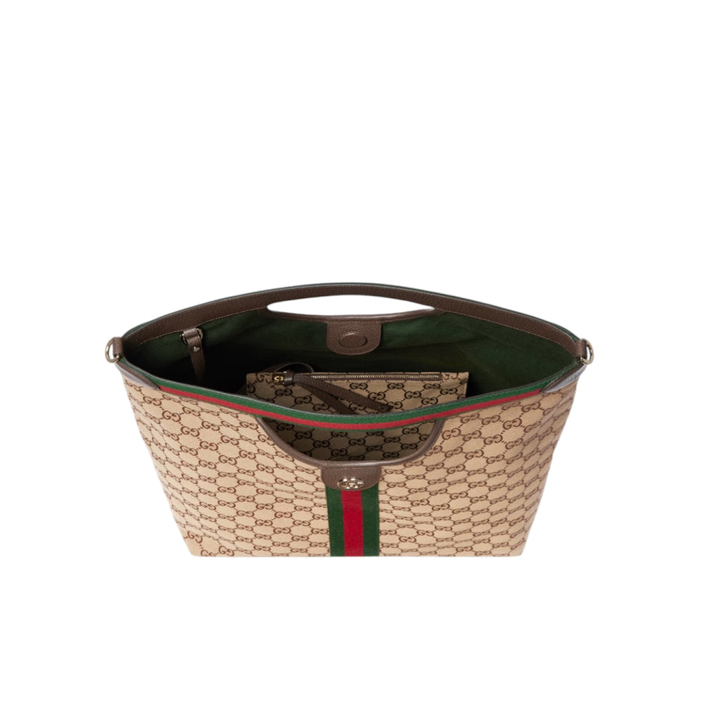 Gucci Ophidia GG Supreme Tote Bag with Pouch