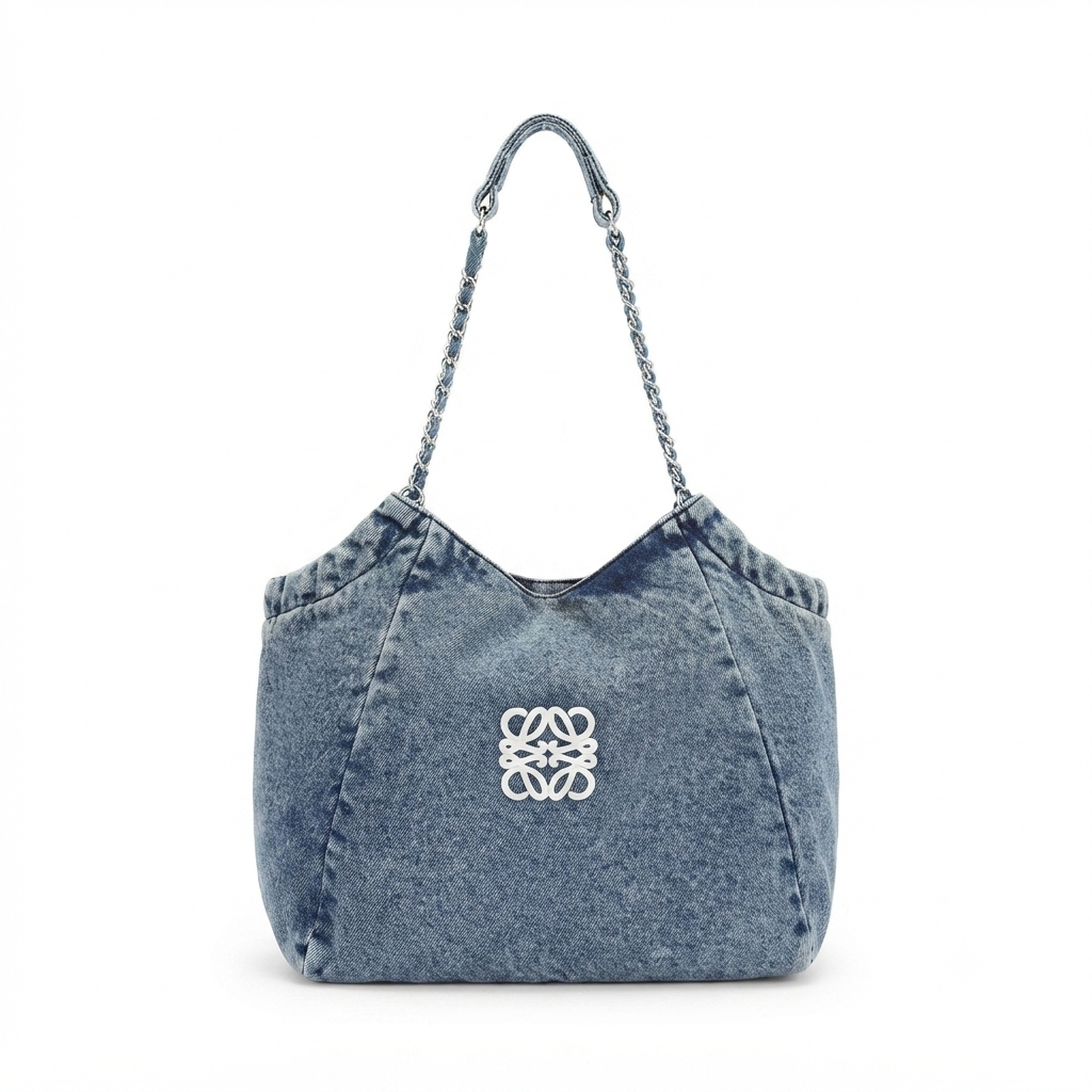 Loewe Flamenco Denim Shoulder Bag