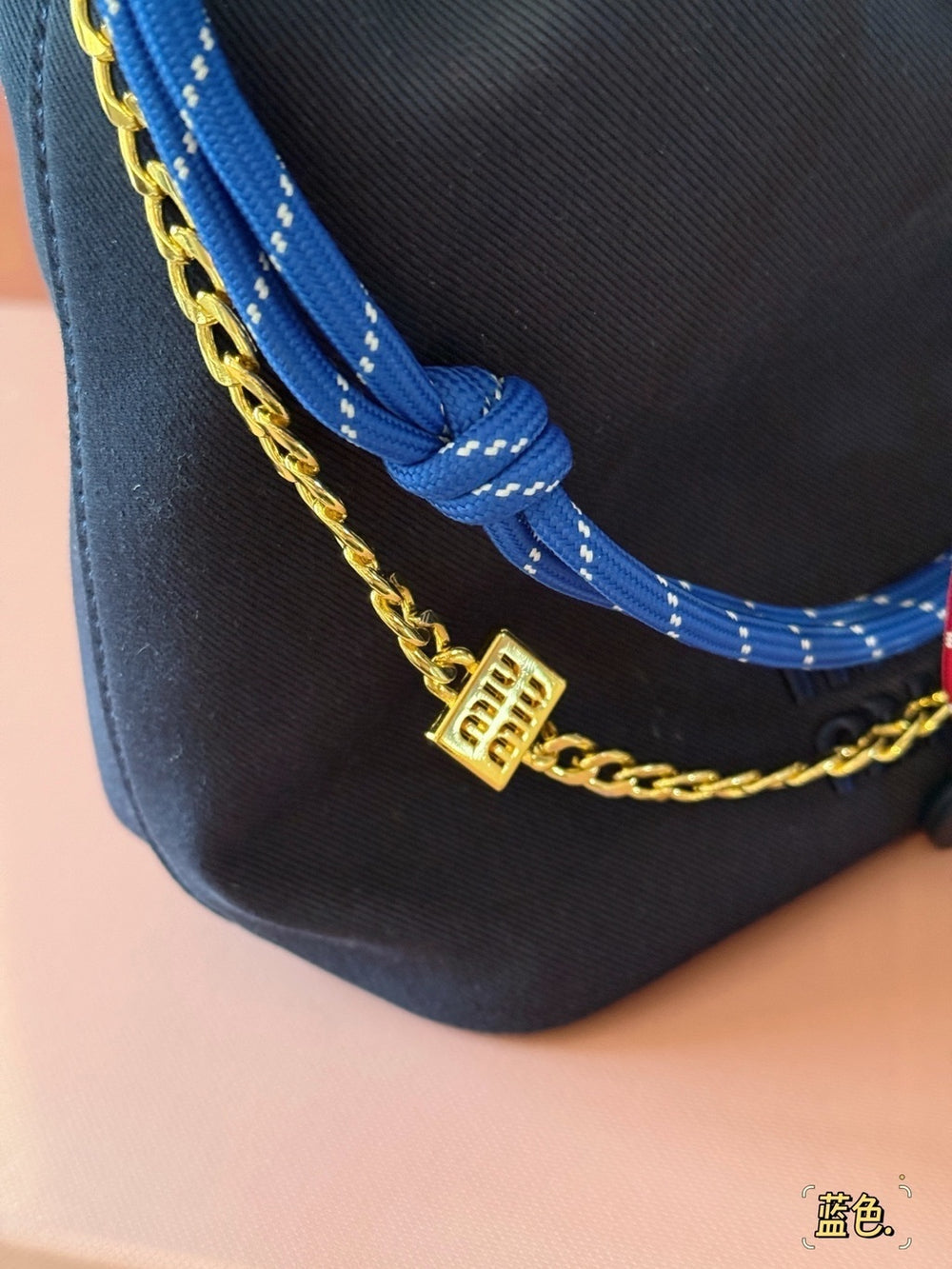 Miu Miu Logo Canvas Drawstring Bucket Bag