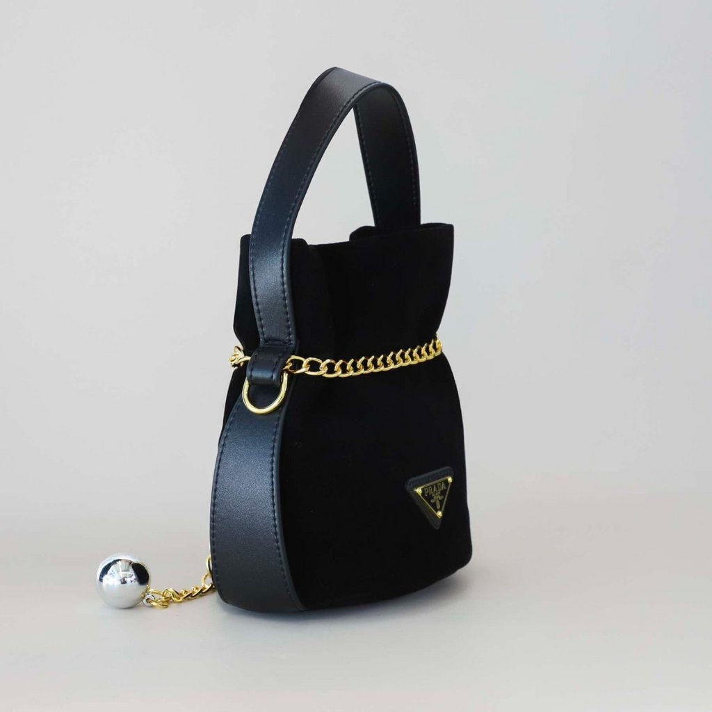 Prada Satin Mini Bucket Bag