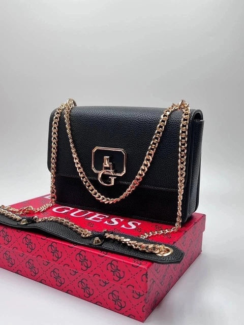 Guess Logo Chain Shoulder Bag