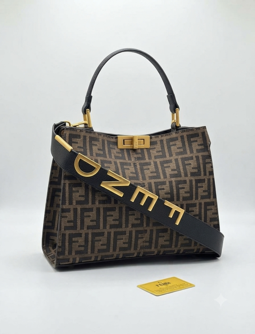 Fendi Peekaboo FF Canvas Medium Bag