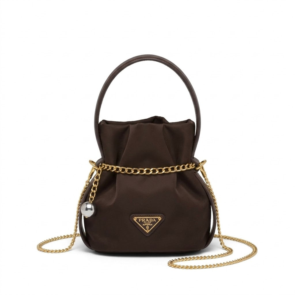 Prada Satin Mini Bucket Bag