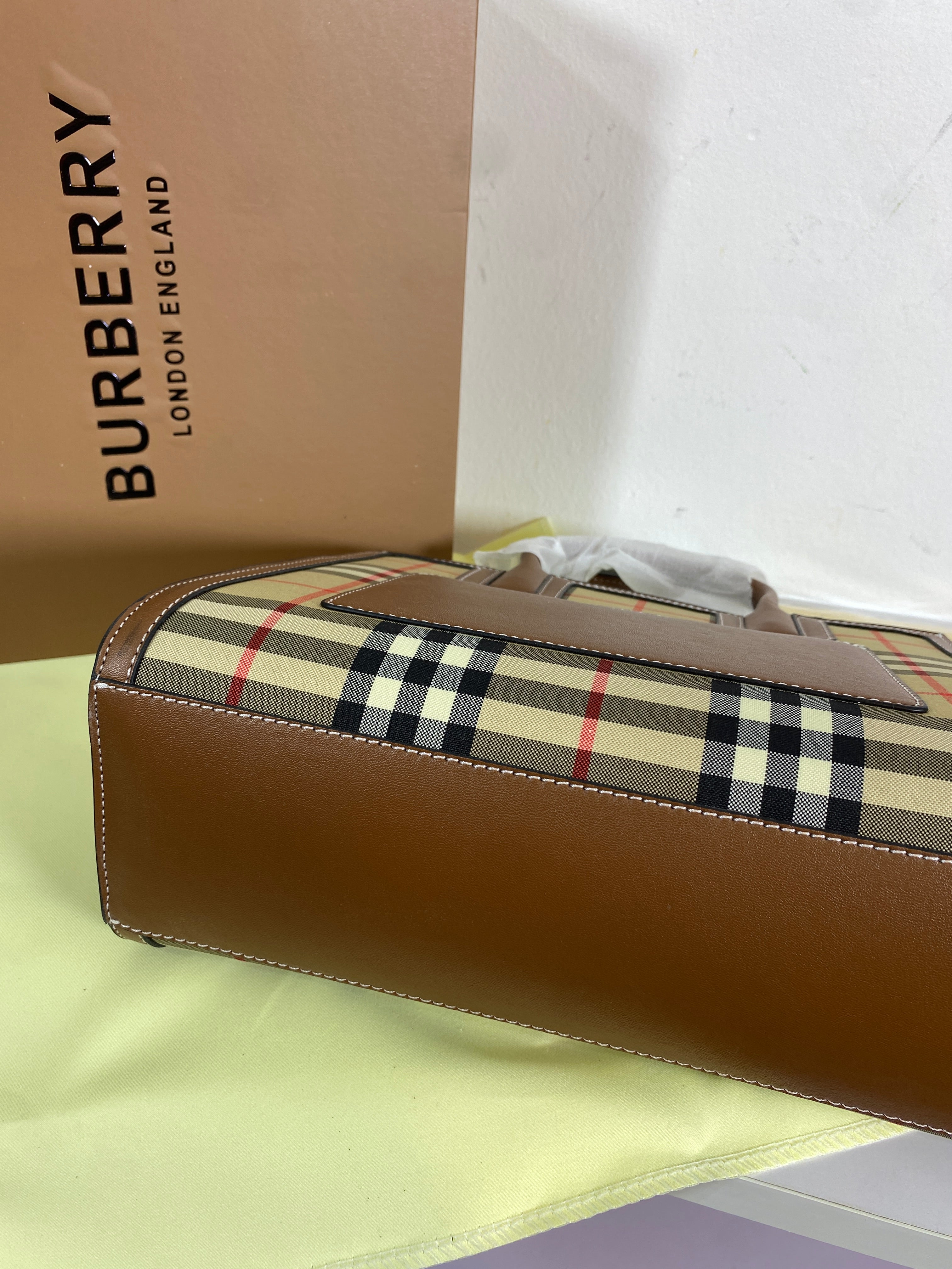 Burberry Check Tote Bag