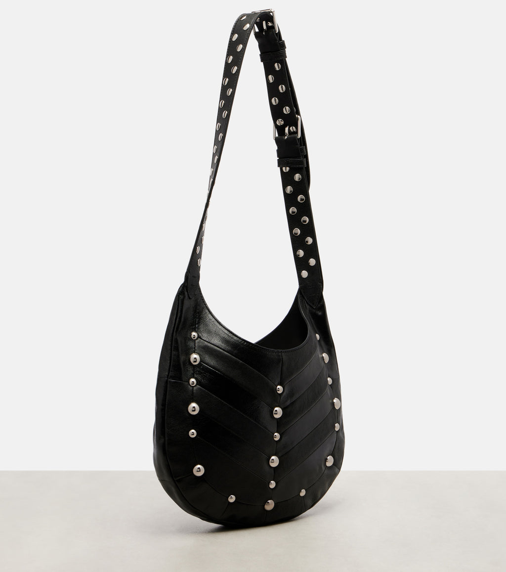Valentino Garavani VLogo Suede Studded Hobo Bag