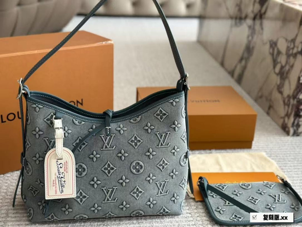 Louis Vuitton Denim Shoulder Bag Set