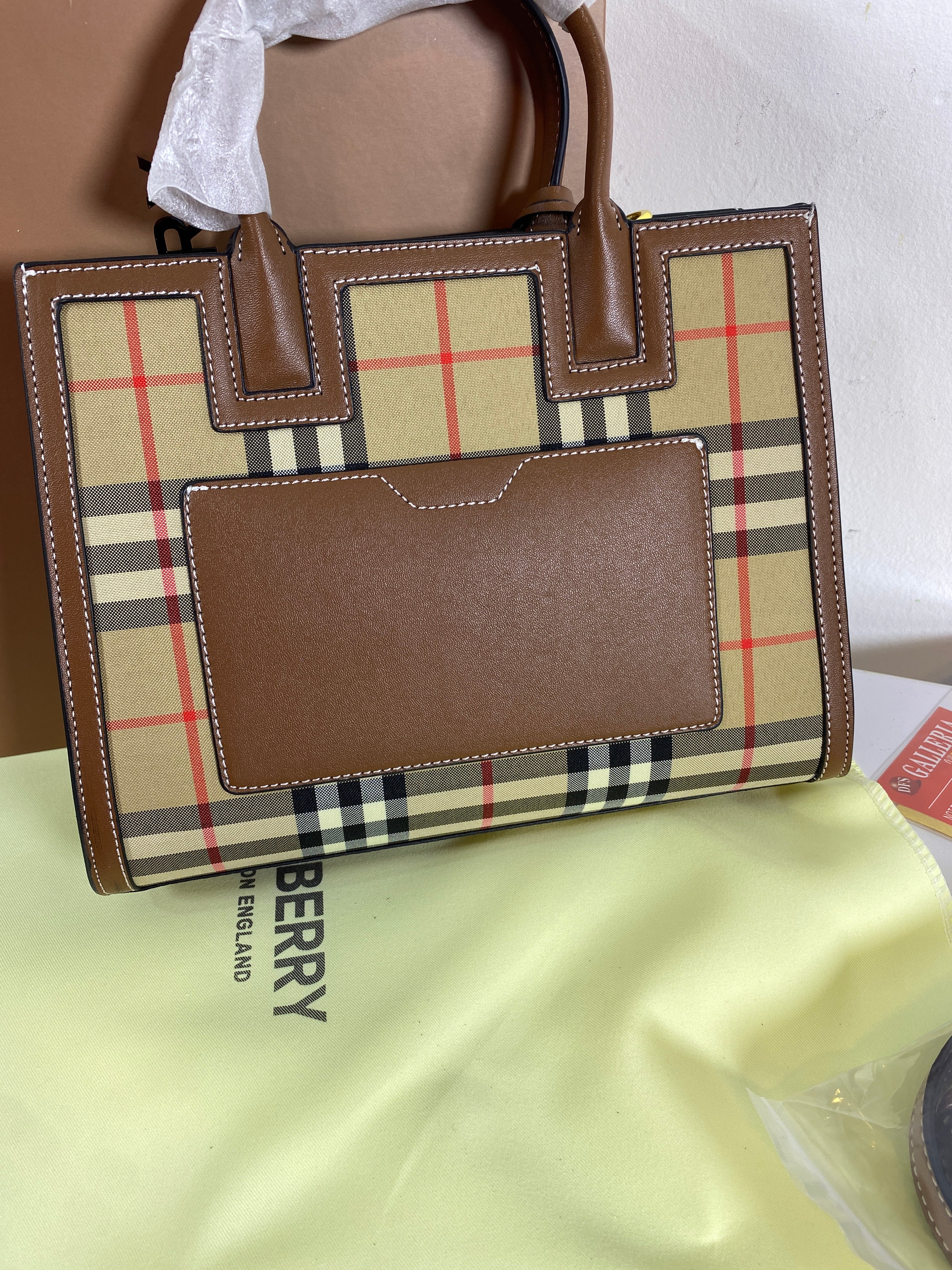 Burberry Check Tote Bag