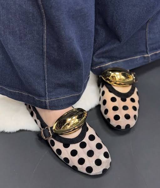 Zara Statement Buckle Ballet Flats