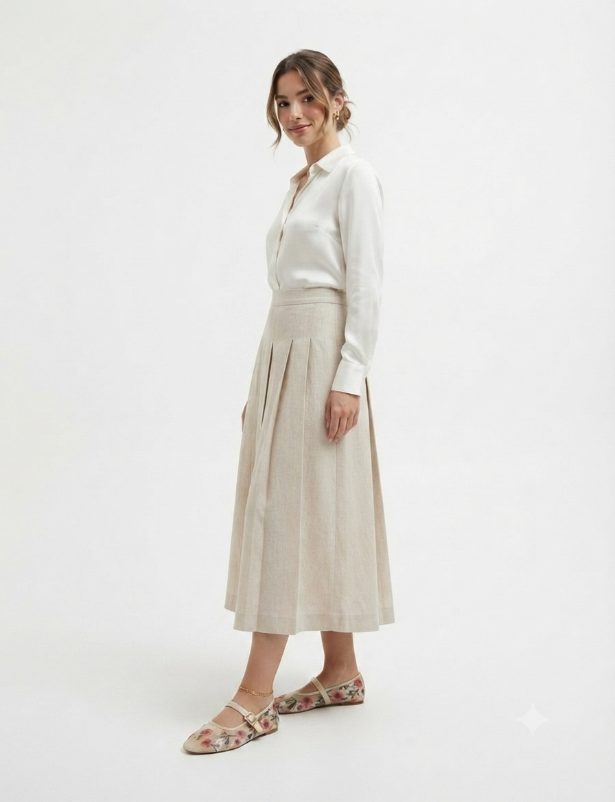 Zara Embroidered Mesh Mary Jane Ballet Flats