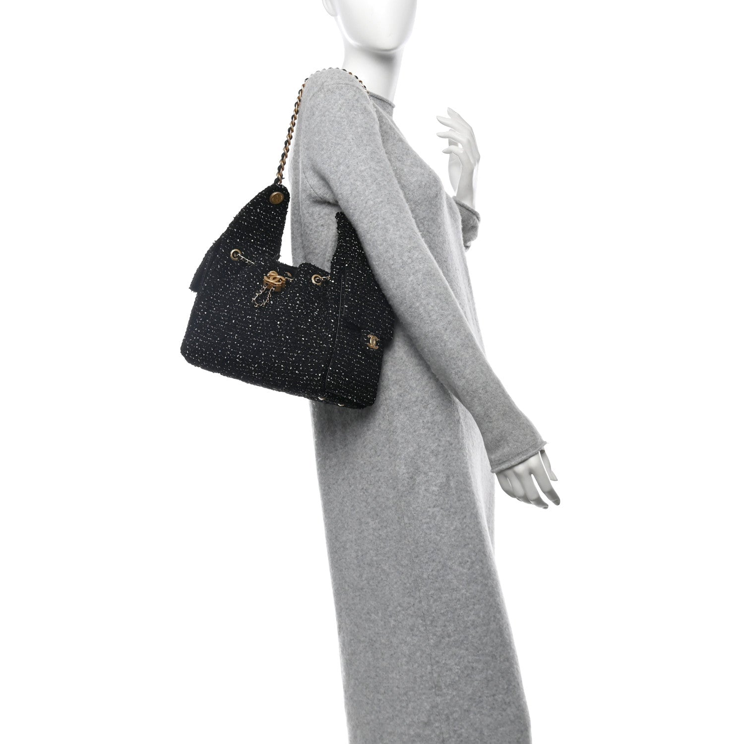 CHANEL 25 Tweed Hobo Bag