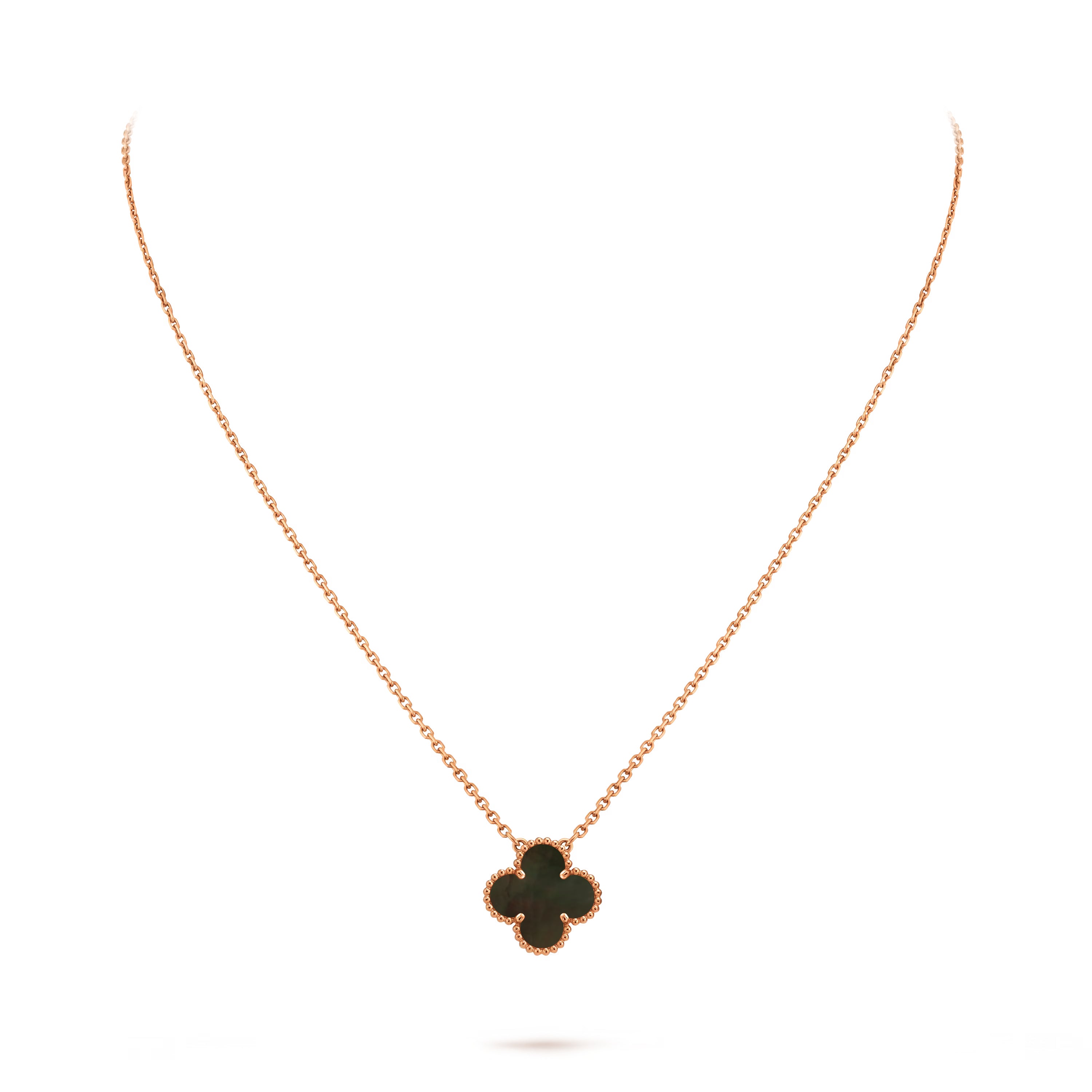 Van Cleef Vintage Alhambra pendant Rose Gold Necklace