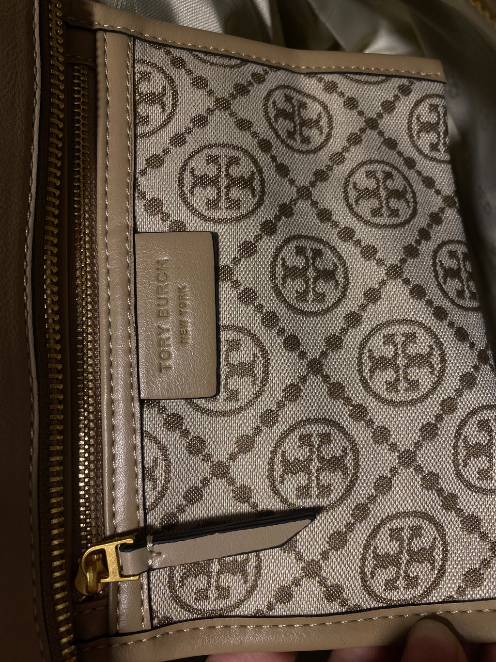 Tory Burch T Monogram Zip Tote