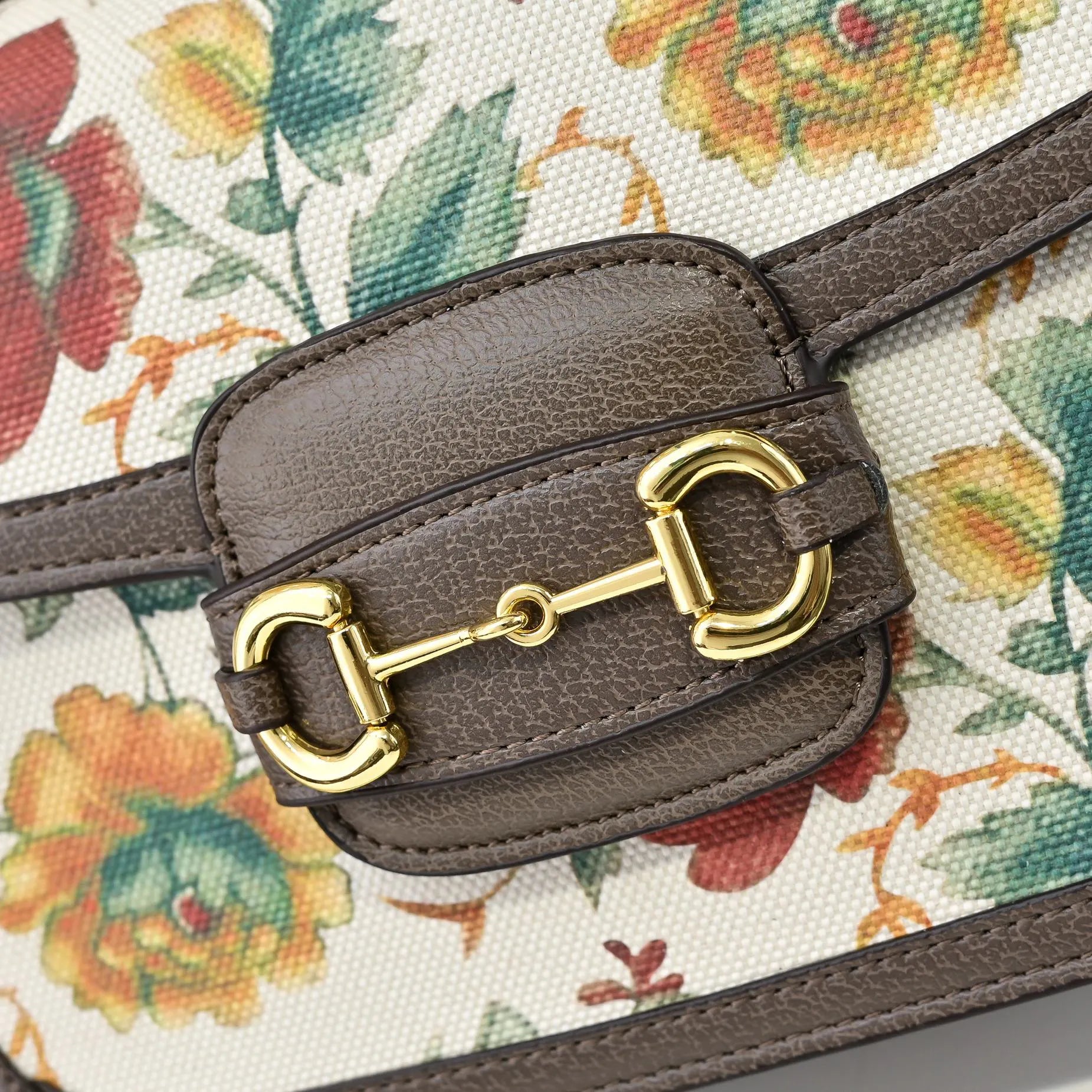 Gucci Horsebit 1955 Floral Shoulder Bag