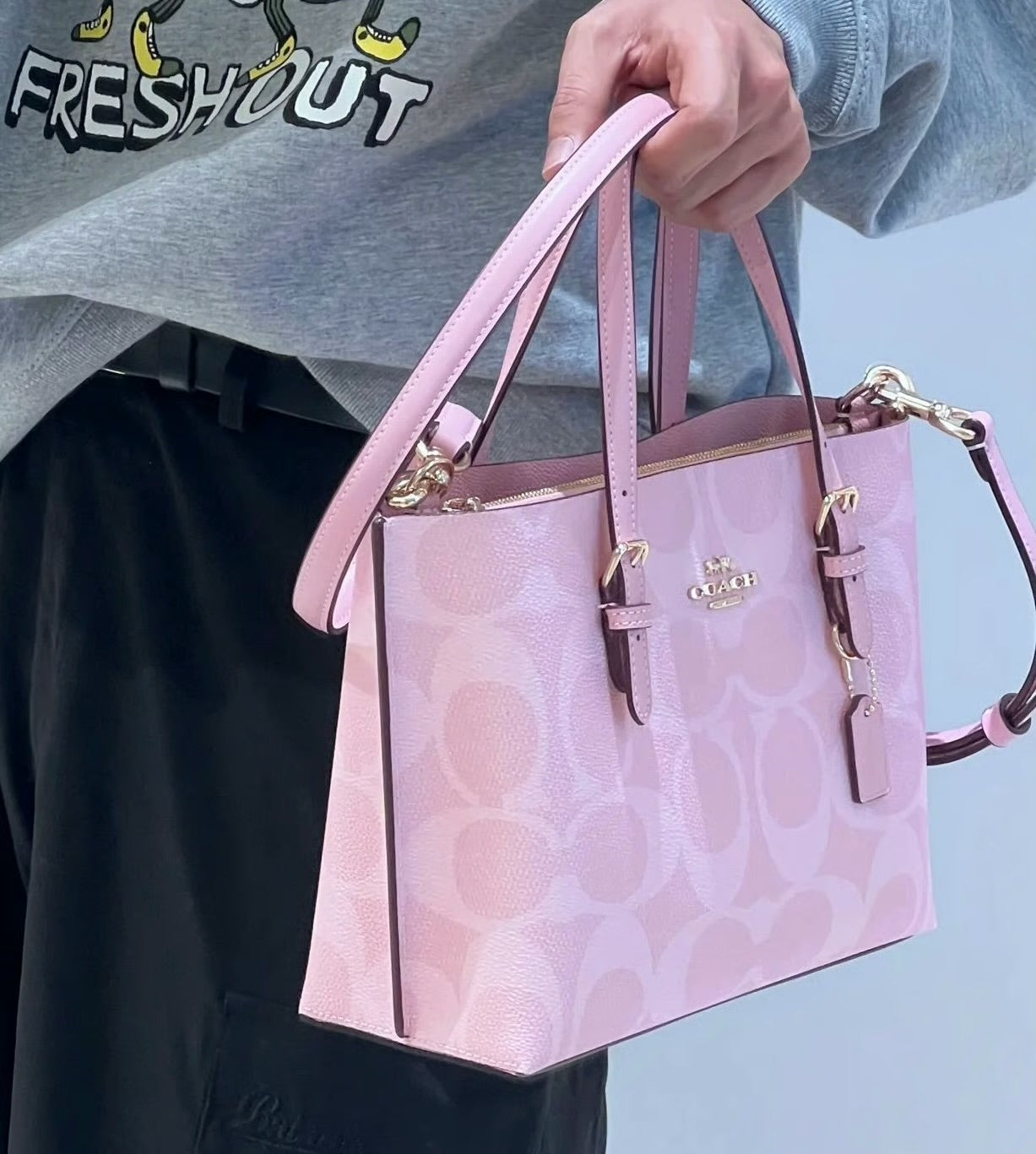 COACH Mollie Tote Bag 25 In Signature Canvas