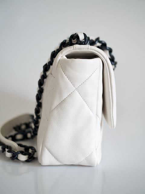 Chanel 19 Large Flap Bag in Bi-Color Quilted Lambskin