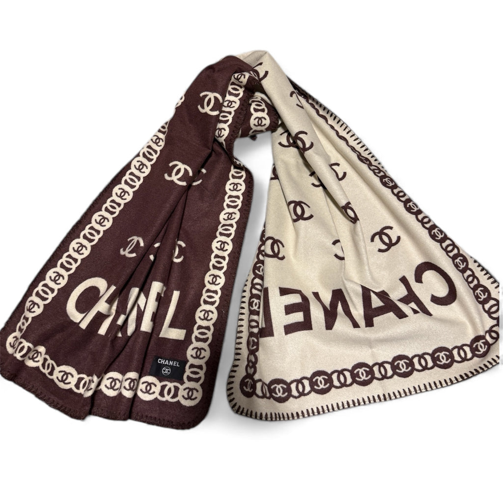Chanel Cozy Soft Wool Scarf-Double face