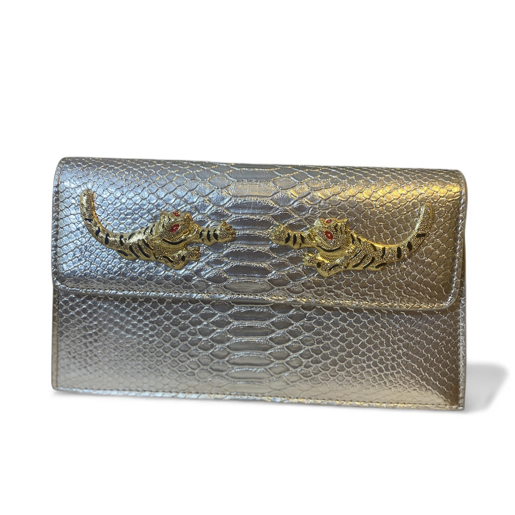 Roberto Cavalli Snake-Texture Bag