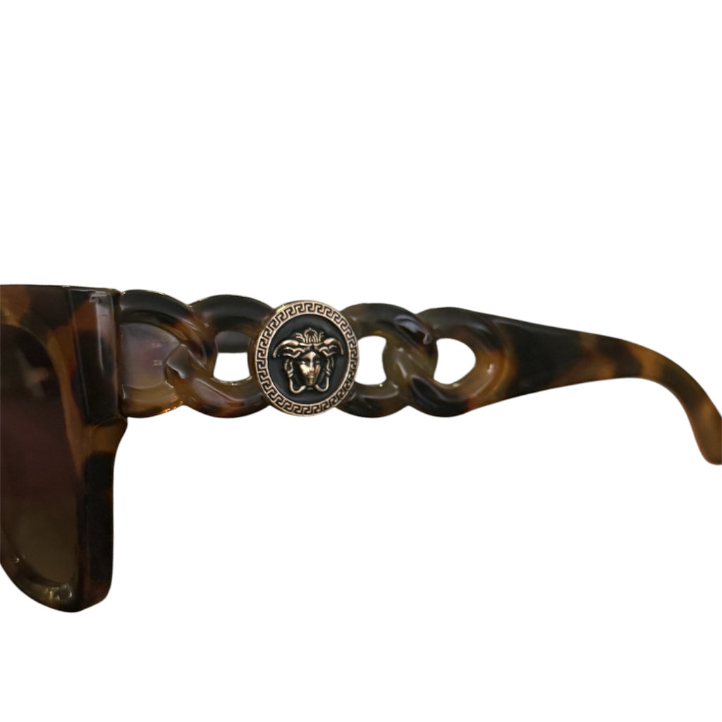 Versace Medusa Chain Square Sunglasses