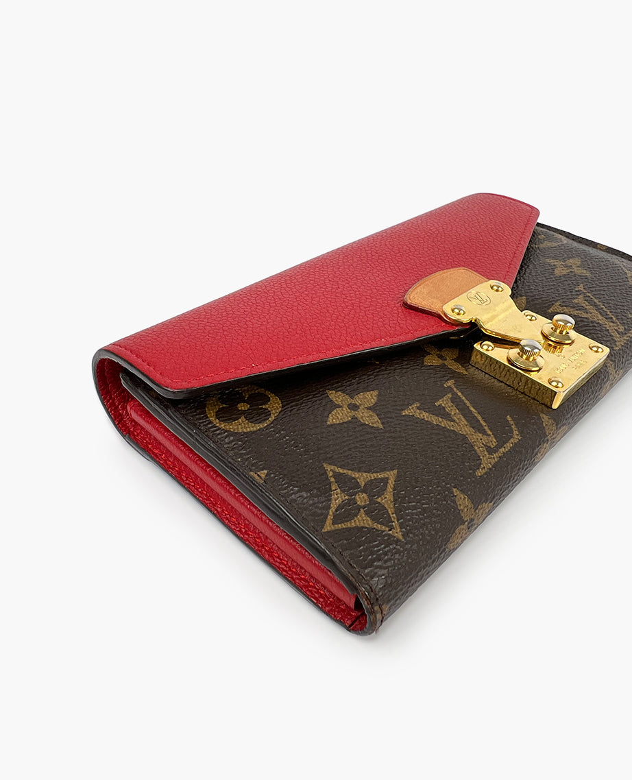 Louis Vuitton Envelope Flap Long Wallet – Monogram with Front Lock Detail