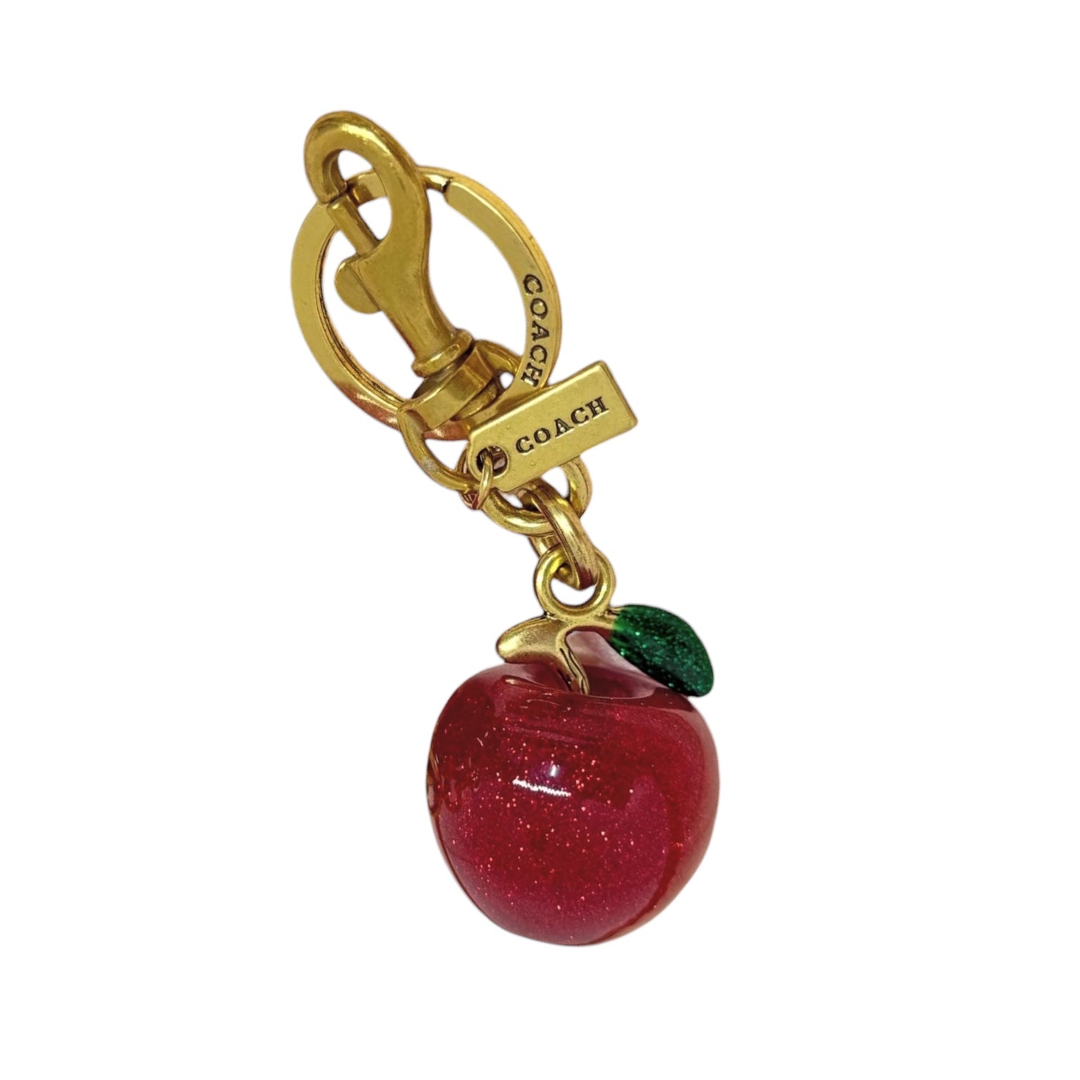 COACH APPLE BAG CHARM