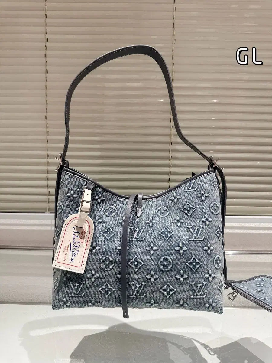 Louis Vuitton Denim Shoulder Bag Set