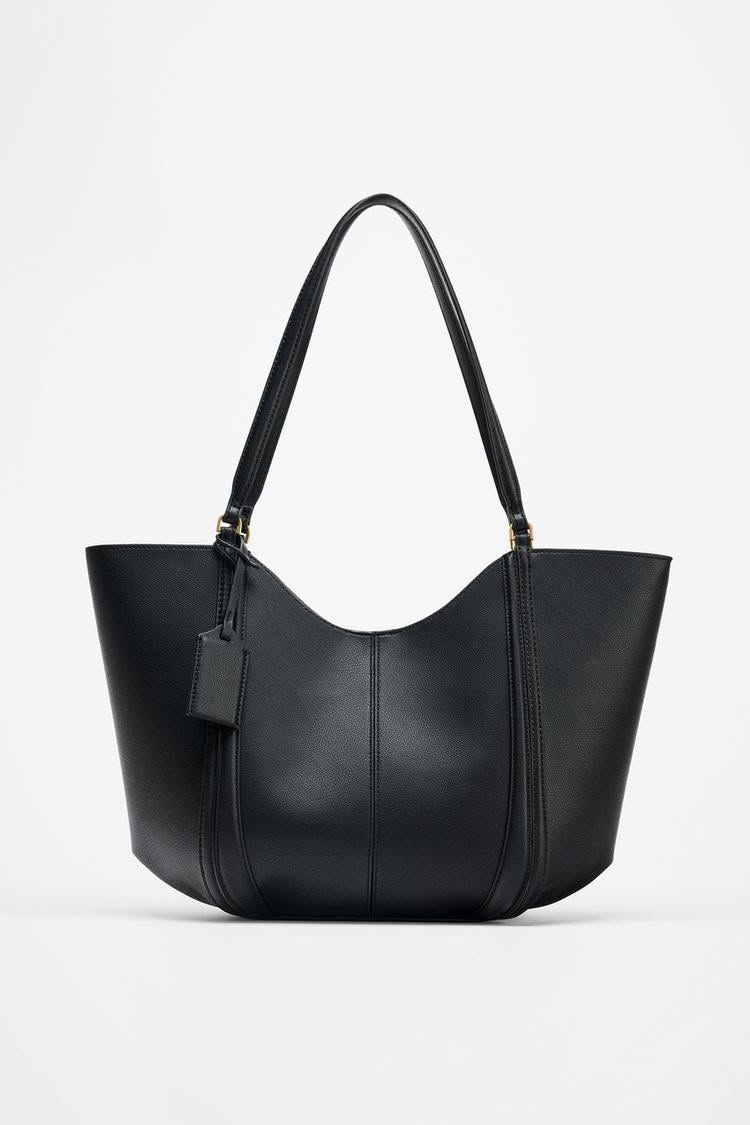 Zara Minimalist Tote Bag with Inner Pouch