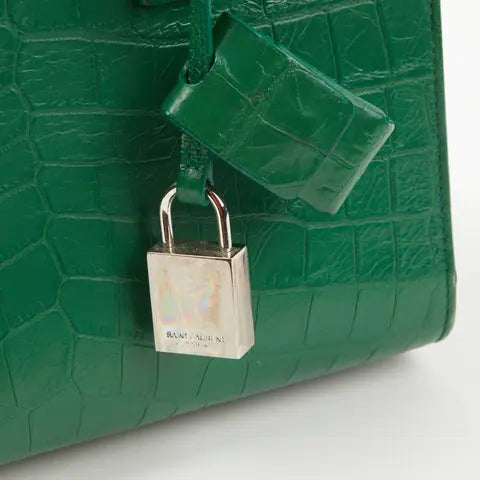 Saint Laurent Sac de Jour Nano – Crocodile Embossed Leather