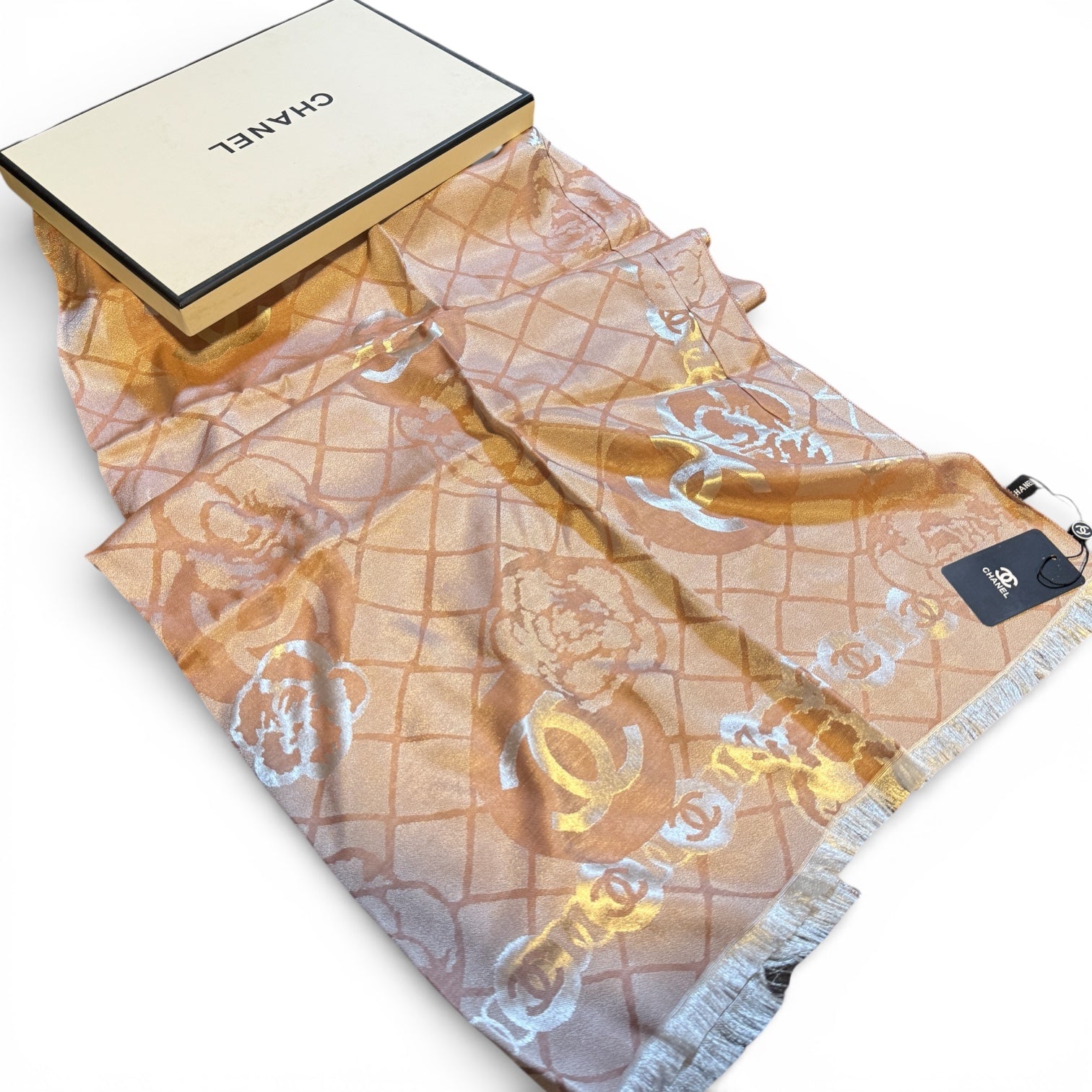 Chanel Double-Face Silk Scarf