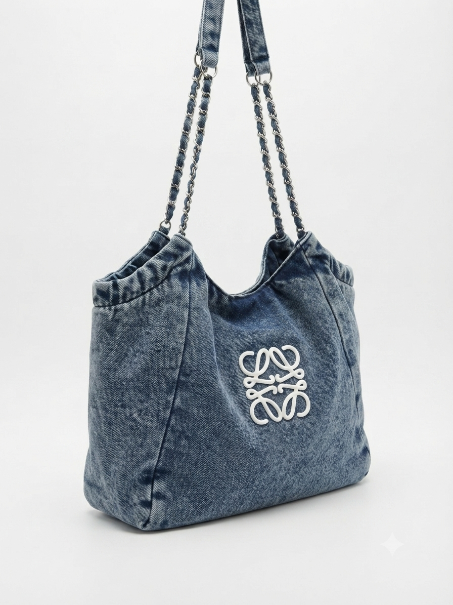 Loewe Flamenco Denim Shoulder Bag