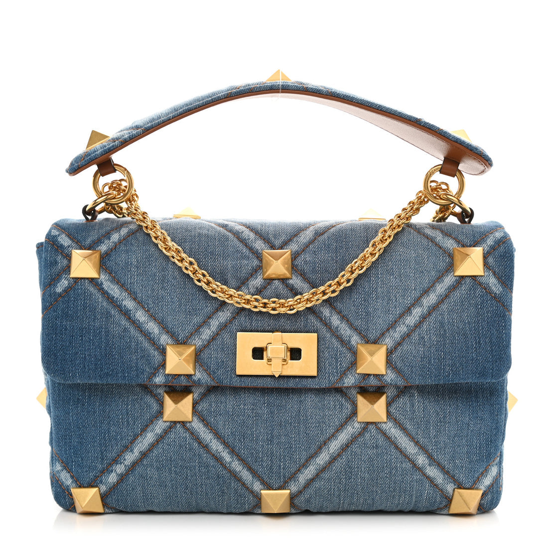 Valentino Garavani Roman Stud Denim Bag