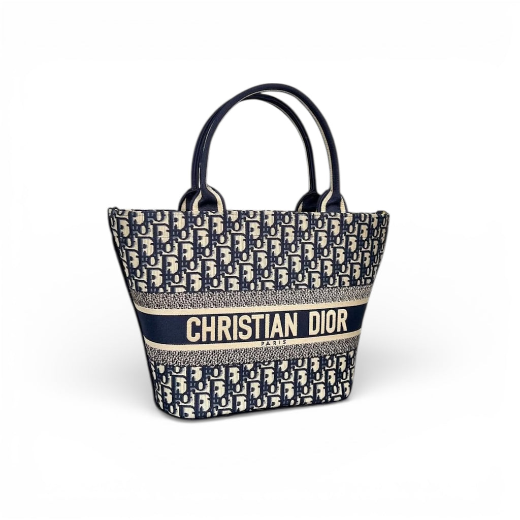 Christian Dior Book Tote – Blue Oblique Canvas