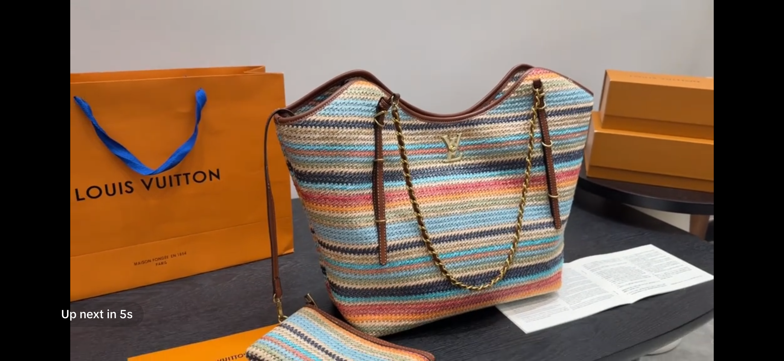 Louis Vuitton Raffia Tote Bag