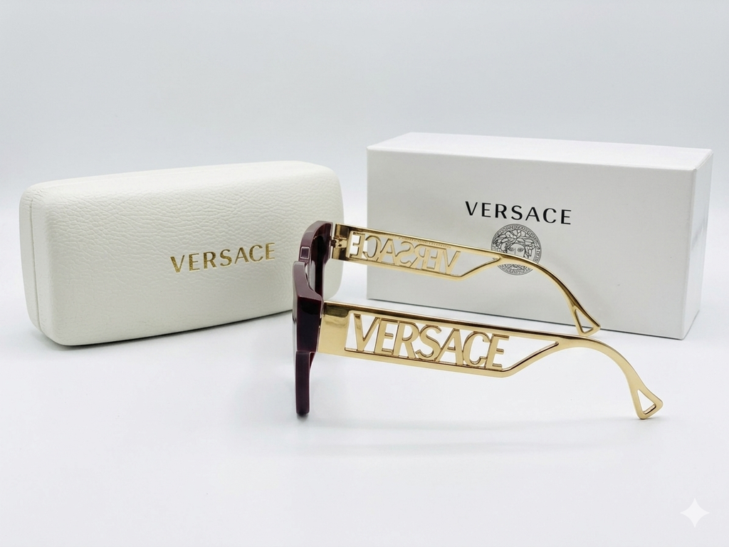 Versace Logo Mania Oversized Square Sunglasses