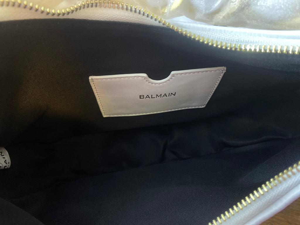 Balmain Quilted Crescent Bag