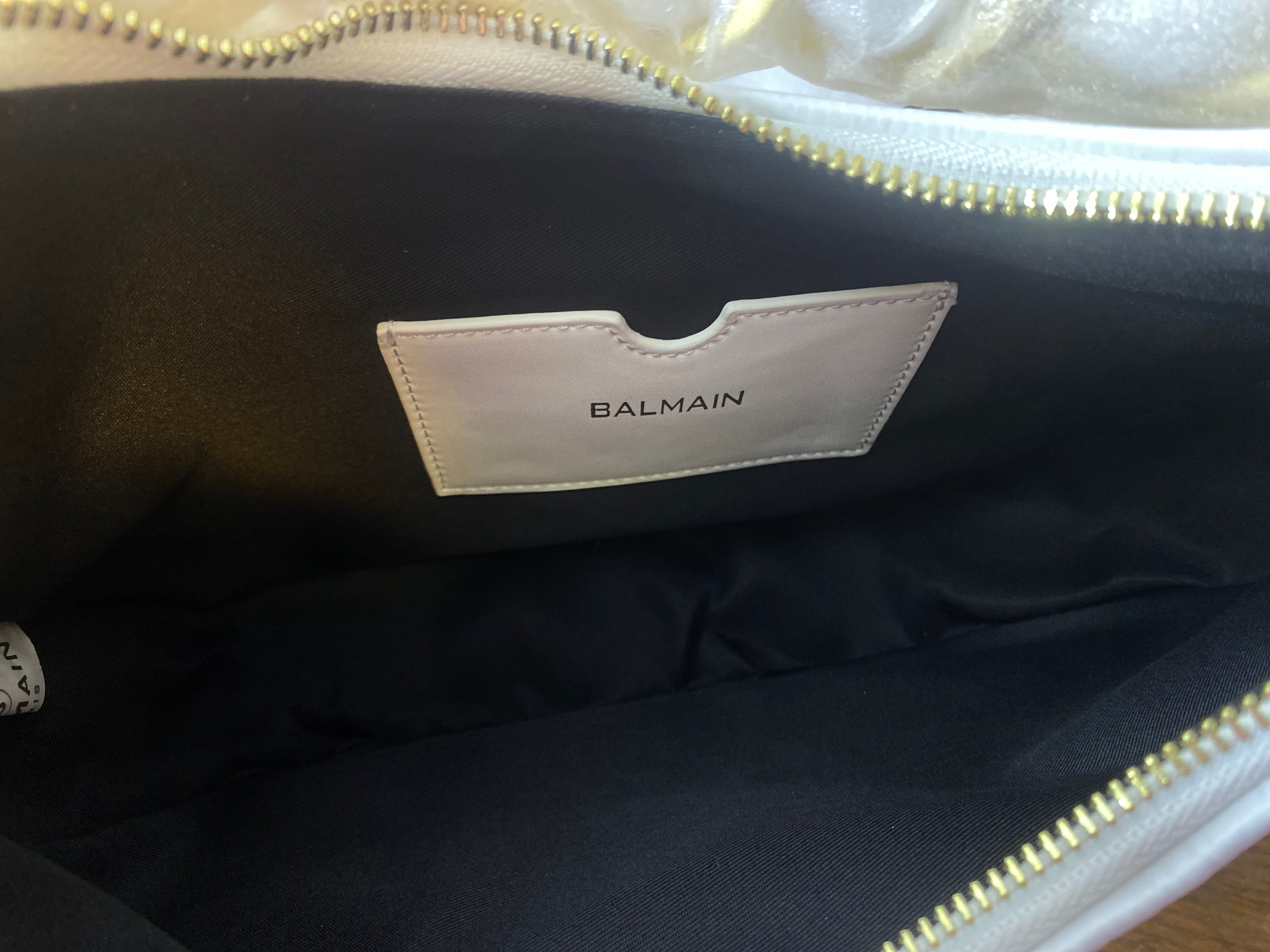 Balmain Quilted Crescent Bag