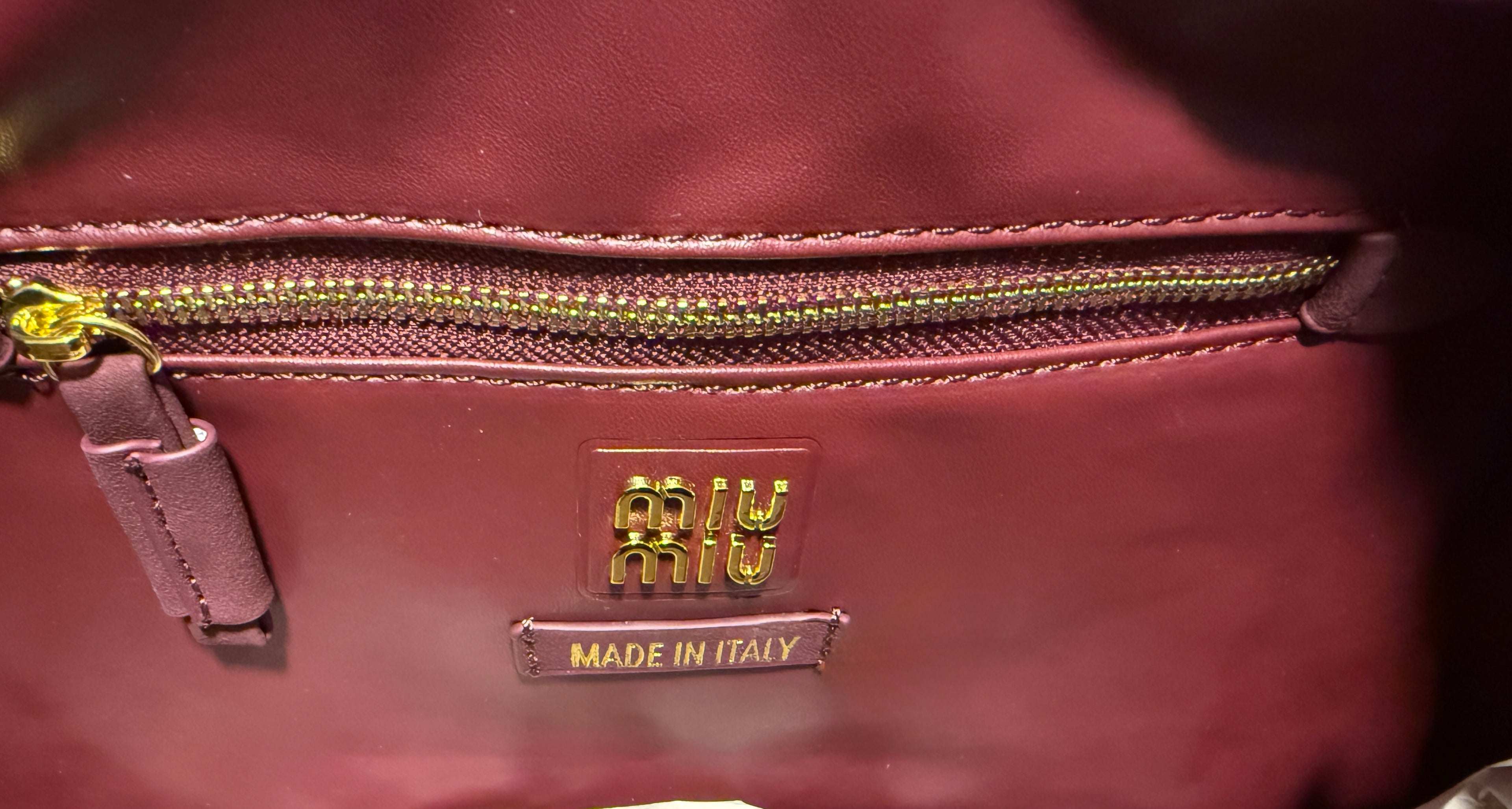 Miu Miu Velvety Leather Utility Bag