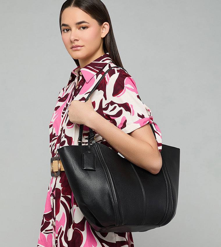 Zara Minimalist Tote Bag with Inner Pouch